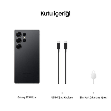 Samsung Galaxy S25 Ultra 12/512 Gb Akıllı Telefon Titanyum Siyah